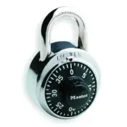 Master Lock Combination Padlock, Front, Black/Silver 1525EZRC