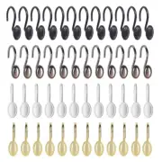 Curtain Hook Set, 12Pcs, Stainless Shower Rings Smooth Sliding Stainless