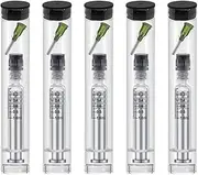 1ml Reusable Glass Syringe-Luer lock metal Plunger & 14 Gauge-1/2" blunt tips needles metal liquid syringe with plastic tubes 5 Pack
