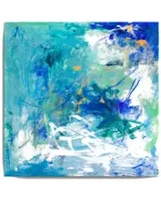 Ready2HangArt Blue Lagoon Wrapped Canvas Wall Art by Patricia Schwimmer 30in W x 30in H NoColor