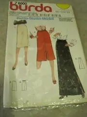 Vintage BURDA LADIES' SKIRT 7 8000 Sewing Pattern UNCUT
