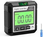 Digital Angle Finder, Magnetic Attachment, Multiple Measurement Modes and Data Lock Function for Portable and Versatile Use, Wide Applications for Accuracy (Black White)