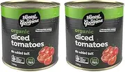 Honest to Goodness, Organic Diced Tomatoes, 2.5 Kilograms - Sourced From 100% Organic Italian Ripe Tomatoes. Picked, Diced and Canned Fresh on the Day. (Pack of 2)