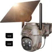 UsoGood Solar PTZ Security Trail Camera Game 2K Battery-powered 4G LTE +64G Card