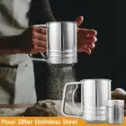 Flour Sifter Stainless Steel Fine Mesh Baking Sifter Double Layers Sieve Sexyy