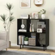 CostwayOpen Shelf Bookcase with 4 Compartments for Living Room Bedroom-Black