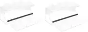 2 Sets Bird Feeders for Outside Food Plate Outdoor Acrylic