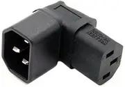 IEC C14 TO C13 POWER ADAPTER 10A PDU PLUG/SOCKET 90 DEGREE Wall-mounted LCD TV