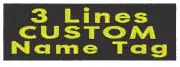 9" x 4" Name Tag Patch 3 Lines Yellow GLOW IN DARK With VELCRO® Brand Fastener