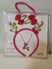 NEW PINK POPPY - CHRISTMAS DRESS UP SET WITH REINDEER EARS