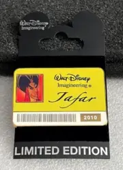 Disney WDI Villains Aladdin Jafar 2010 I.D Lenticular Badge LE 300 Cast Pin