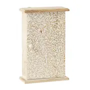 Pilbeam Living Wooden Ambretta Key Box Storage Tabletop Home Decor White Wash