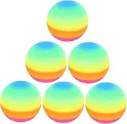 Bounce Play Ball Rainbow Balls Inflatable Playground Large Foam Ball Dodgeball Sticky Balls Toy Sponge Ball Flaping Kickball Handball for Beach Playing Ball for Pool