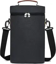 [Generic] Bottle Wine Tote Bag | Wine Insulated Tote Bag 2 Bottle Cooler Bag - Wine Carrier with Handle Portable Carrying Case for BYOB, Women & Men