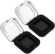 VINTORKY 2pcs Box Eye Shadow Box Banknote Toolbox Loose Makeup Container Long-handled Scraper Currency Toolbox Kitchenware Scraper Portable Container Mini Container Plastic Black