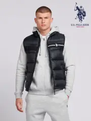 U.S. Polo Assn. Black 3D Tape Mens Gilet (B26298) | $185