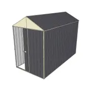 Build-a-Shed 1.5 x 3.0 x 2.3m Front Gable Single Sliding End Door Shed - Grey