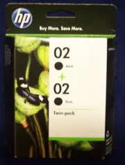 HP OEM INK 02 TWIN PACK BLACK