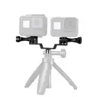 Aluminum Double Camera Mount for GoPro HERO 13/12/11/10/9/8/7/6/5/4/3/MAX