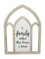 [Willow & Silk] Family Makes Home Sign Wall Art in Multi