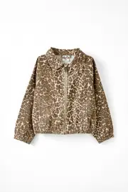 [Cotton On Kids] Cotton On Kids - Denim Bomber Jacket - Summer leopard 1-2 SUMMER LEOPARD