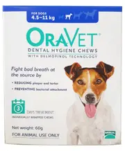 OraVet 3 Pack Small Dogs Dental Hygiene Chews for Dogs 4.5-11kg Merial