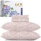 Carressa Linen Luxury Egyptian Cotton Queen Printed Sheet Set - 600 Thread Co...
