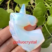 1pc Opalite Unicorn Quartz Crystal Skull Carved Figurines Healing 2"