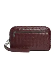 Intrecciato Pouch With Wrsitlet One size madder brown