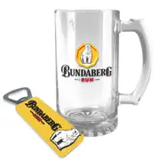 Bundy Bundaberg Rum Stein Glass and Bottle Opener