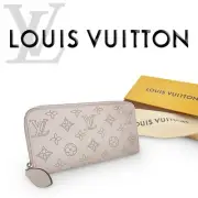 Vuitton Zippy Wallet Mahina Leather Brume Beige Grey Boxed Serial