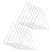 6 Inch Triangle Dream Catcher Rings, 12 Pcs Wreath Floral Hoops, Light Silver