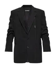 Ann Demeulemeester Single Breasted Tailored Blazer IT48 Black