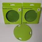 2 Boie USA Green Exfoliating Anti-Microbial Flat Body Scrubbers (Sticks To Wall)