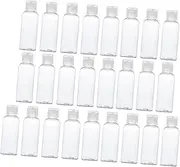 PLAFOPE 25pcs Portable Sub Package Lotion Bottles Pet Travel Shampoo Bottles with Clamshell Design for Liquids Essential Oils and Bath