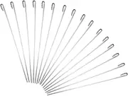 MINAOLULUS 16pcs Stainless Steel BBQ Skewers Flat Grilling Kabob Sticks for Meat Vegetables Quail Eggs Non Slip Design for Outdoor Barbecue Camping
