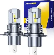 AUTOONE H4/9003/HB2 Bulbs, 900% Brighter Fog Light 6000K Cool White with Cooling Fan, Plug-N-Play, Pack of 2