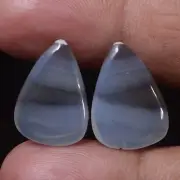 14.30 Cts 100% Natural Pair White MONTANA Agate Cabochon Loose Gemstone