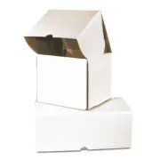 100 - 11 3/4x7 1/4x4 3/4" Outside Tuck Corrugated Mailer White ships Flat
