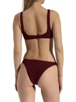 [Oseree] Oseree-Oseree Burgundy Costume Da Bagno Due Pezzi-Donna S