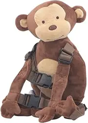 Berhapy 2 in 1 New Monkey Toddler Safety Harness Backpack Children's Walking Leash Strap（Brown）, Brown, Classic