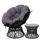 NEW MyBar Gardeon Papasan Chair/Side Table Black