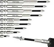 9Pcs High Magnetic Screwdriver Drill Bit Set, Strong Magnetic Screwdriver Bits Set, Durable Anti-Slip Magnetic Impacts Screwdriver Drill Kit for Assembly and Repair (25 50 65 70 75 90 100 120 150mm)