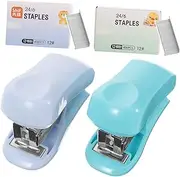 NUOBESTY 2 Sets Staples with Staples Vacuum Cleaner Hand Stapler Pot Stapler Office Headset Portable Mesh Pencil Holder Dual Tape Office School Desk Pen Holders Stapler for Classroom Metal