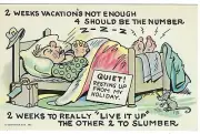 Comic: 2 Weeks Vacation's Not Enough.. Resting, c 1960's Unused Postcard
