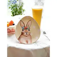 在飛比找ETMall東森購物網優惠-埃蘭迪爾北歐鄉村風陶瓷餐具復活節兔子蛋糕盤釉下彩早餐點心盤子