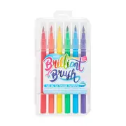 12pc Ooly Brilliant Brush Colouring Marker w/ Case Set Kids Art/Craft 6y+