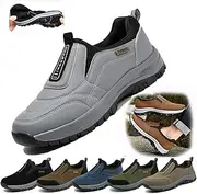 [Generic] Men’s Waterproof Orthopedic Walking Shoes, Breathable Slip-On Hiking Sneakers with Arch Support, All-Day Comfort for Outdoor