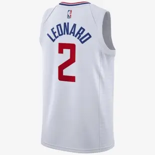 NIKE NBA 男裝 背心 球衣 籃球 休閒 洛杉磯 快艇 LEONARD 雷納德 白【運動世界】CW3594-100