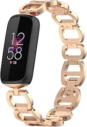 Bands Compatible with Fitbit Luxe, Metal Chain Replacement Bands for Fitbit Luxe for Women/Men